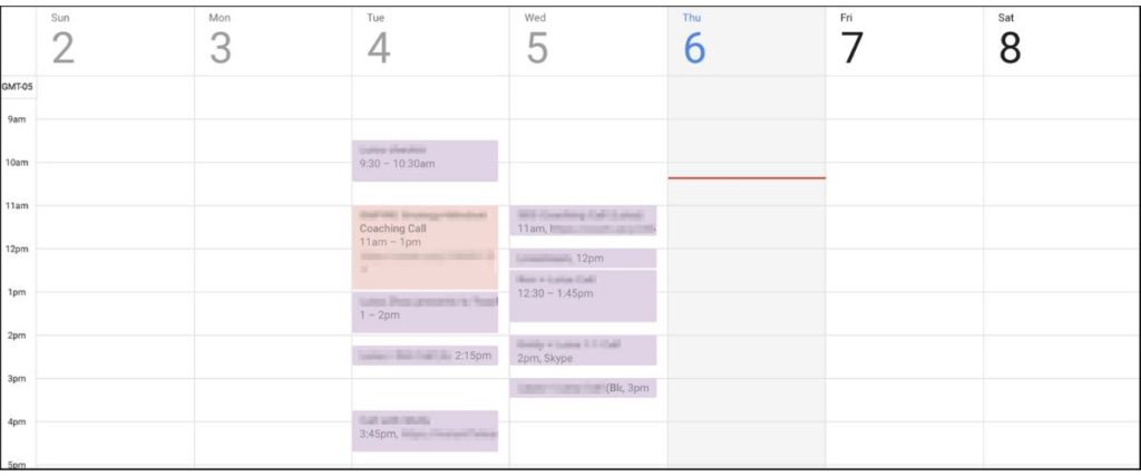 business tasks calendar