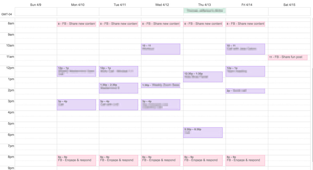 Business calendar first year