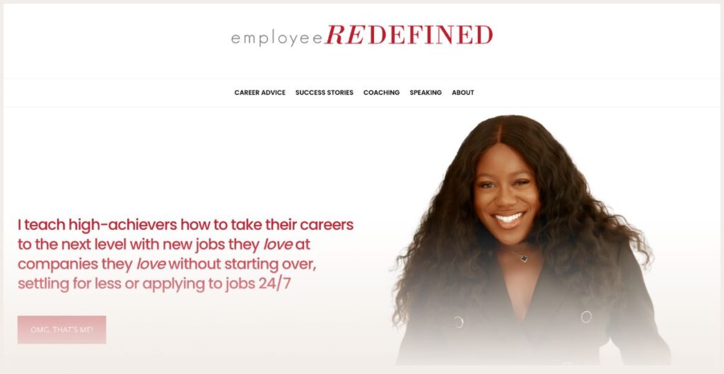 Screenshot of Employee Redefined website 