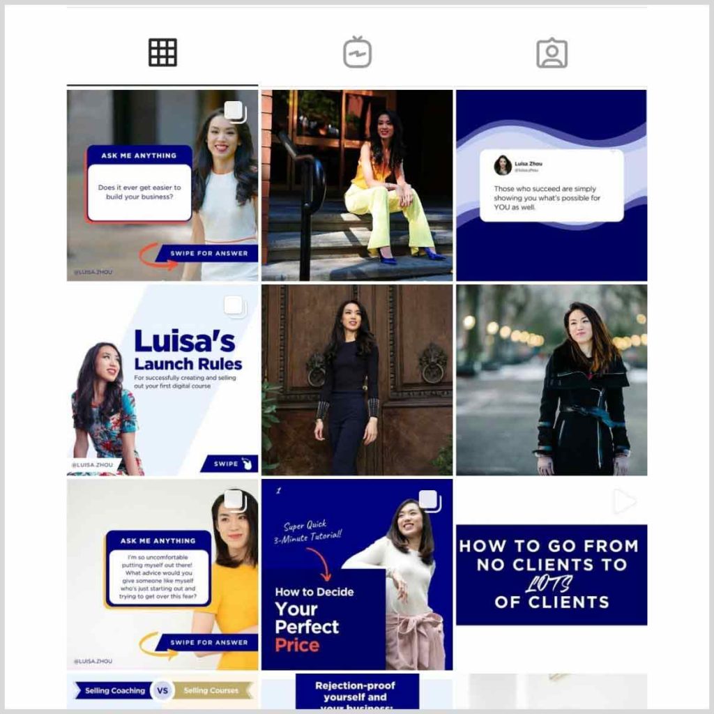 Luisa Zhou Instagram feed