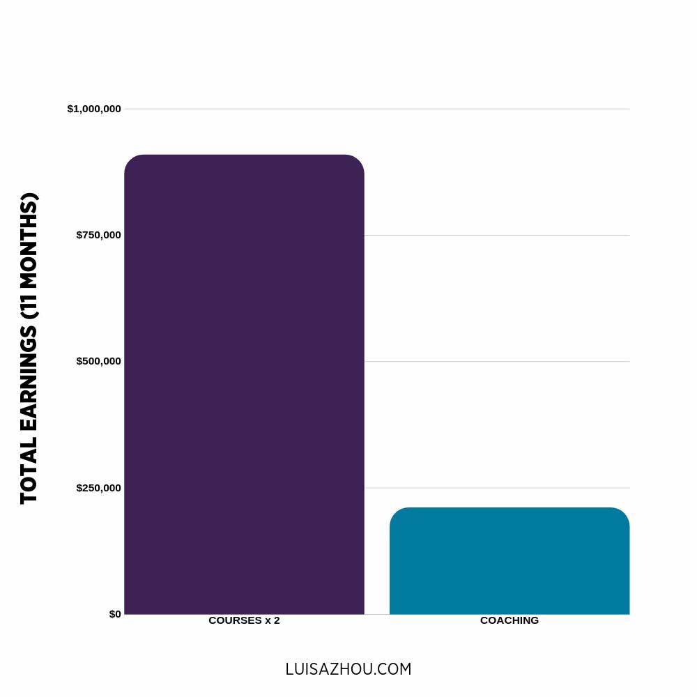 First year online business revenue graph